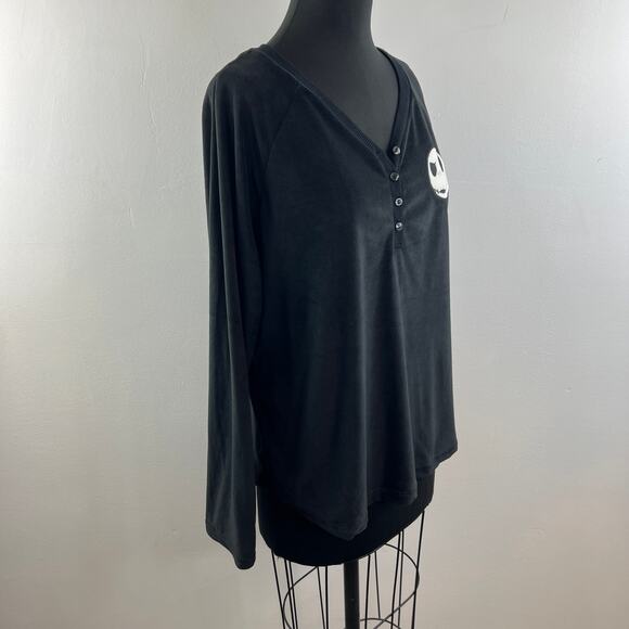 Disney The Nightmare Before Christmas Black Pajama Top Sleepwear Size XL - Picture 4 of 10